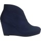  Women’s Platform Wedge Ankle Boots, 8.5, Midnight Blue