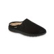  Mens Faux Suede Slip On Slide Slippers, Black, 9.5-10.5 Large