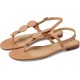  Women’s Worth Slip-On T-Strap Slingback Sandals, Toast, 8.5