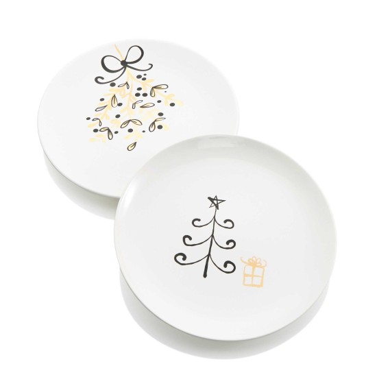  Merry and Bright 8” Salad Plate, Set of Two