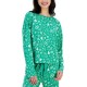  Women’s 2-Pc. Long-Sleeve Packaged Pajamas Set, Green, X-Large