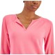  Women’s Split-Neck Pajama Top (Prism Pink, XX-Large)