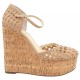  Marshela Ankle-Strap Platform Wedge Sandals, Beige, 9M