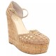  Marshela Ankle-Strap Platform Wedge Sandals, Beige, 10M