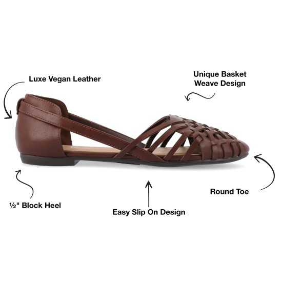  Women’s Ekko Flat, Brown, 11M