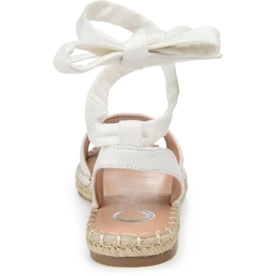  Women’s Emelie Espadrille Sandals, White, 8M