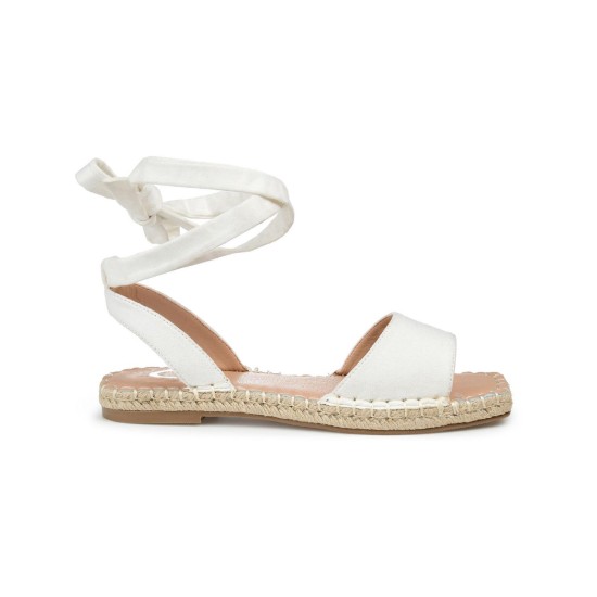  Women’s Emelie Espadrille Sandals, White, 8M