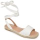  Women’s Emelie Espadrille Sandals, White, 8M