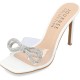  Womens Fenella Rhinestone Slide Sandals, White, 7 Medium (B,M)