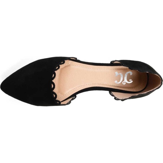  Womens Jezlin Pointed Toe Flat, Black, 6M