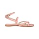  Womens Serissa Multi Strap Flat Sandals, Pink, 8.5