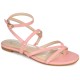  Womens Serissa Multi Strap Flat Sandals, Pink, 8.5