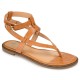  Womens Tangie Tru Comfort Foam Multi Strap Flat Sandals, Tan, 9.5