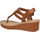  Womens Wedge Thong Sandals, Tan, 6.5M