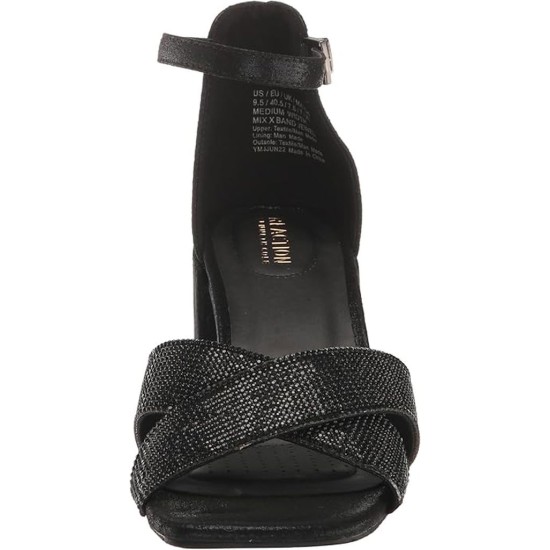  Reaction Women’s Mix X Band Dress Sandal, Black, 7