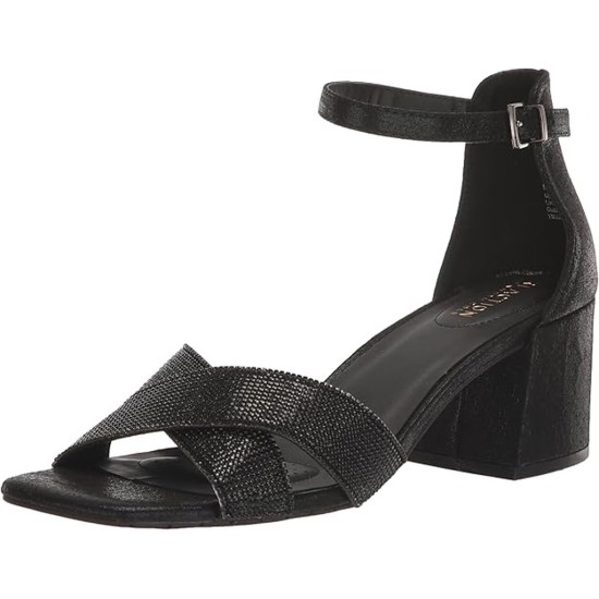  Reaction Women’s Mix X Band Dress Sandal, Black, 7