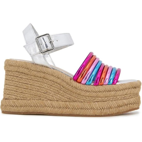  Women’s Women’s Shelby Wedge Sandal, Metallic Multi, 8