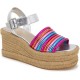  Women’s Women’s Shelby Wedge Sandal, Metallic Multi, 8