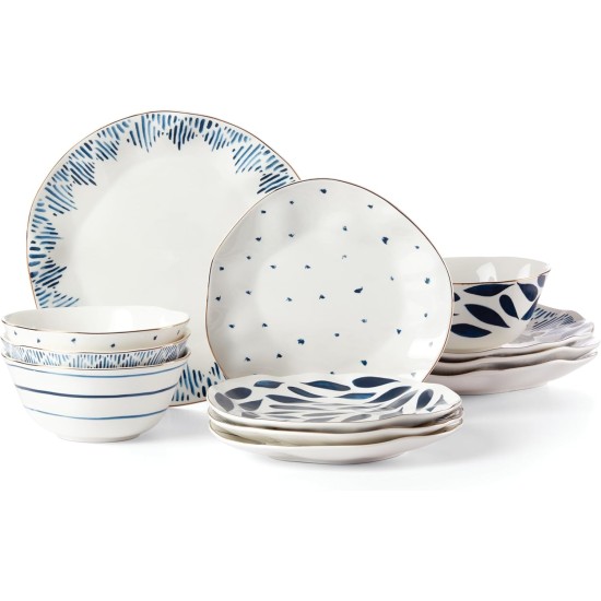  Blue Bay 12-Piece Dinnerware Set