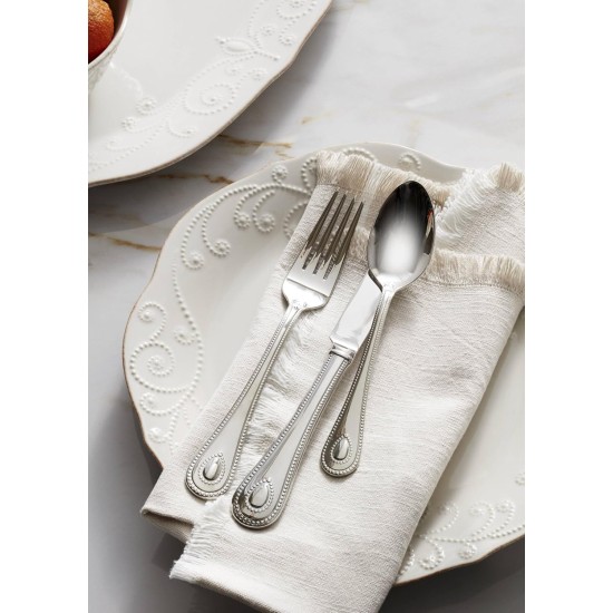  French Perle 4-Piece Place Setting, White