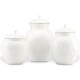  Opal Innocence Carved 3-Piece Canister Set, White