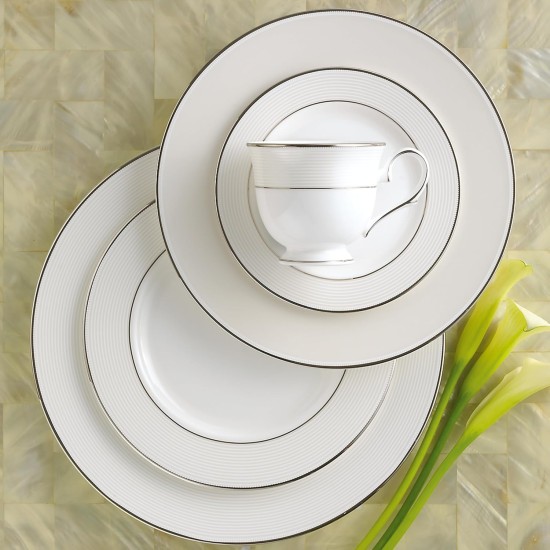  Opal Innocence Stripe 5-Piece Place Setting, White