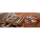  Sculpt 65-Piece Flatware Set, Metallic