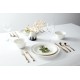  White Profile Porcelain 4-Piece Accent Plate Set, 4.05 LB