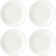  White Profile Porcelain 4-Piece Accent Plate Set, 4.05 LB