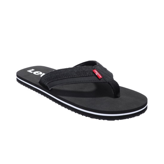 Levi’s Men’s Wordmark Slip-On Thong Sandals Men’s , Black, 12M