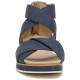  Womens Zoom Strappy Sandals, Navy, 6.5W