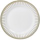  57-Piece Porcelain Dinnerware Set with Rain Drop Border, Service for 8, Gold