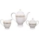  New Bone China 57 Piece Dinnerware Set, Service for 8, Gold