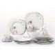  Small Floral Design Square Dinnerware Set, 20 Piece