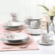  Small Floral Design Square Dinnerware Set, 20 Piece