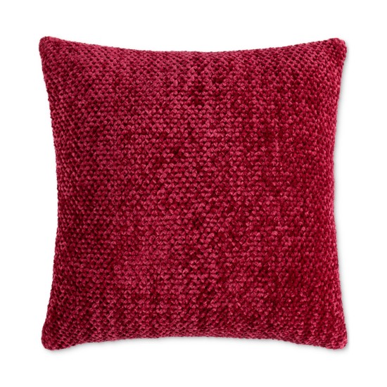  Braided Decorative Pillow, 18″ X 18″,  Rumba Red