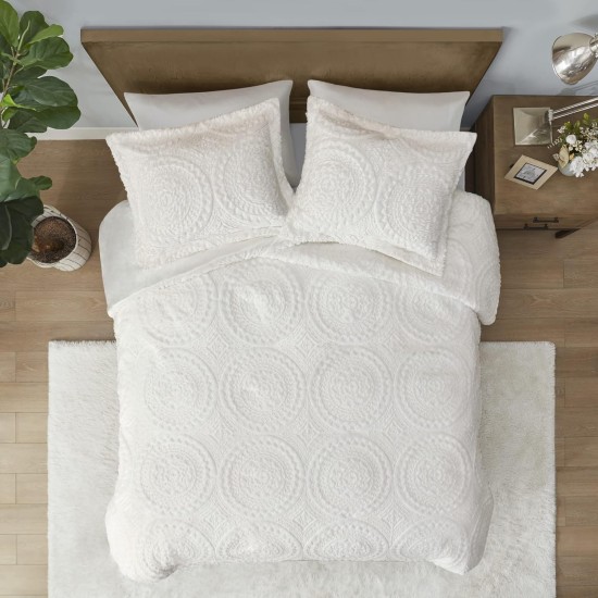  Arya Embroidered Medallion 3-Pc. Comforter Set, Full/Queen, Ivory