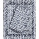  Essentials Chevron Printed Ultra Soft 3 Piece Sheet Set, Navy, Twin