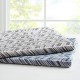  Essentials Chevron Printed Ultra Soft 3 Piece Sheet Set, Navy, Twin