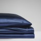  Essentials Satin 6-Pc. Sheet Set, Queen Bedding, Navy, Queen