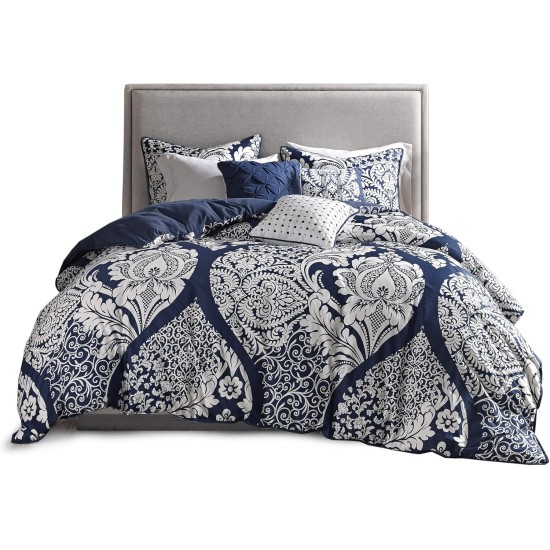  Vienna 6-Pc. Duvet Cover Set, Full/Queen Bedding, Indigo