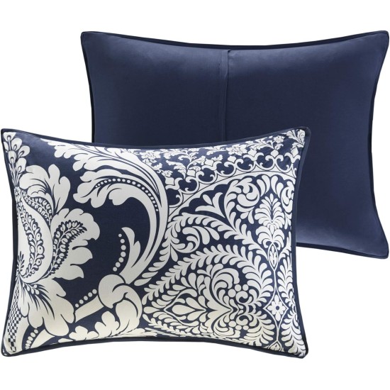  Vienna 6-Pc. Duvet Cover Set, Full/Queen Bedding, Indigo