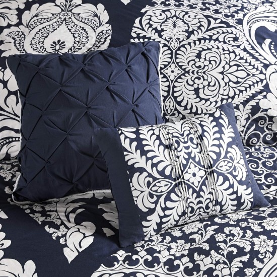  Vienna 6-Pc. Duvet Cover Set, Full/Queen Bedding, Indigo