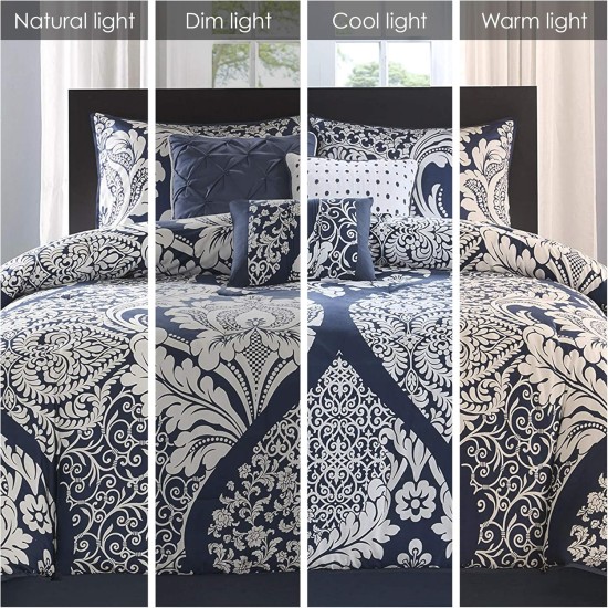  Vienna 6-Pc. Duvet Cover Set, Full/Queen Bedding, Indigo