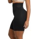  Womens Eco Lace High Waist Thigh Slimmer Shapewear, Black, Medium