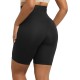  Womens Eco Lace High Waist Thigh Slimmer Shapewear, Black, Medium