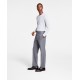  Men’s Classic Fit Flat Front Creased Pants, Gray, 36×32