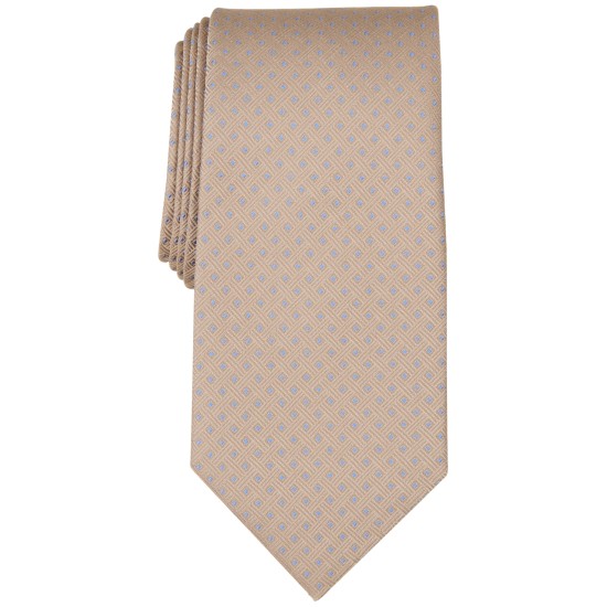  Men’s Corbett Mini-Geo Tie – Taupe