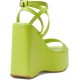  Women’s Paola Platform Dress Sandals Women’s Shoes, Bright Limeade, 5M