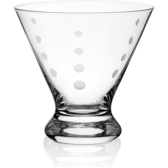  Cheers Set of 4 Stemless Martini Glass, 4 Count (Pack of 1), Clear, 8 ounces